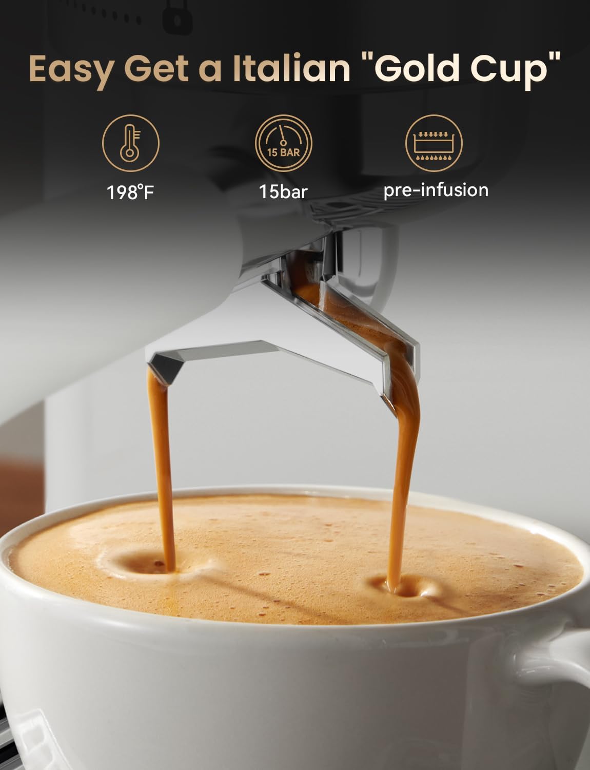 Espresso Machine, 15 Bar with  - Pressure Gauge Espresso ulasan dan harga