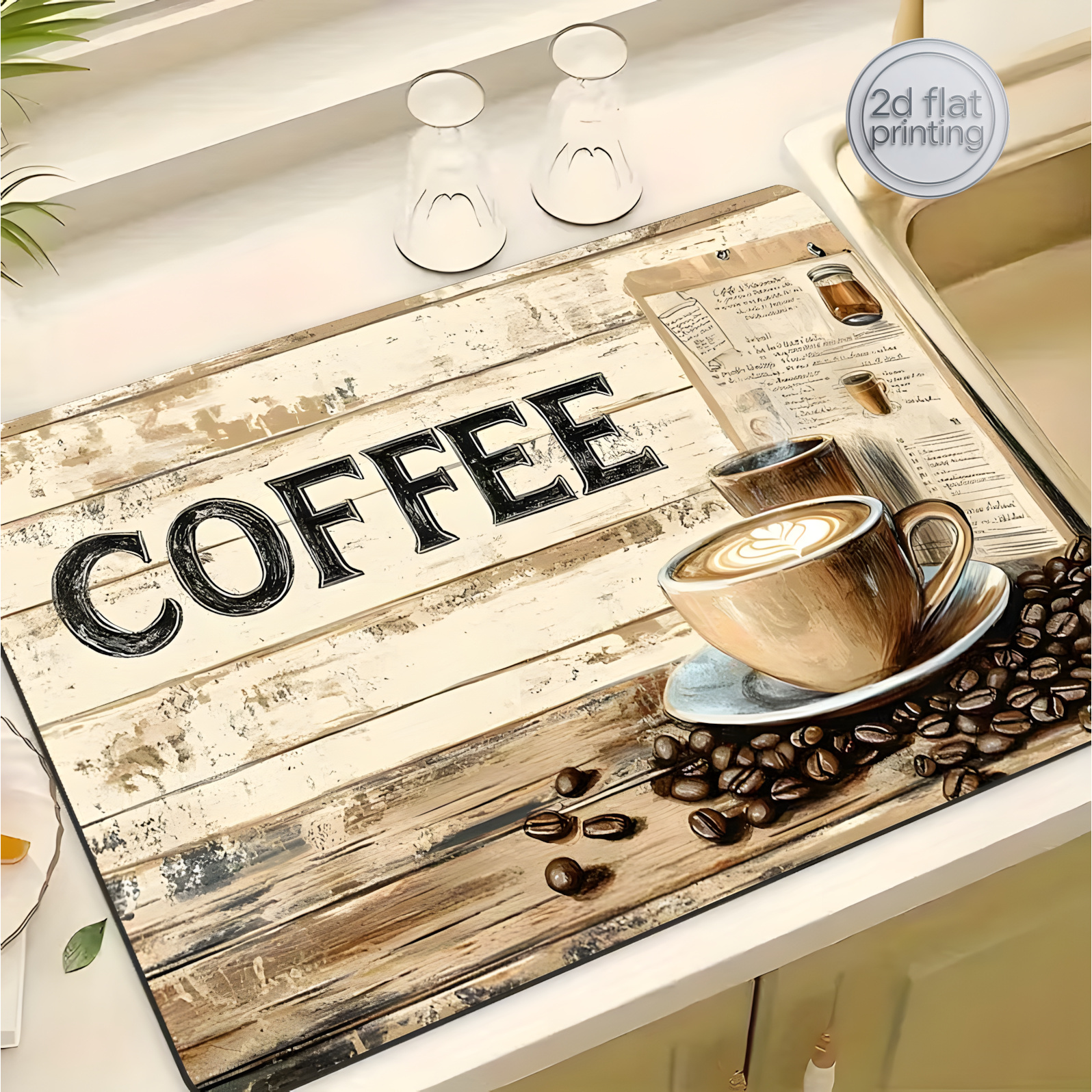 1pc Coffee-Themed Absorbent No - Vintage Coffee Equipment ulasan dan harga