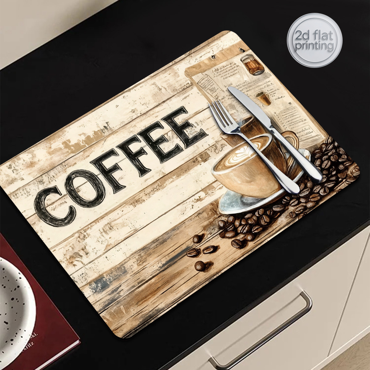 1pc Coffee-Themed Absorbent No - Vintage Coffee Equipment ulasan dan harga