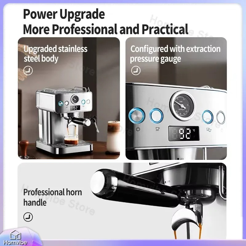 20 Bar Semi Automatic Espresso - Pressure Gauge Espresso ulasan dan harga