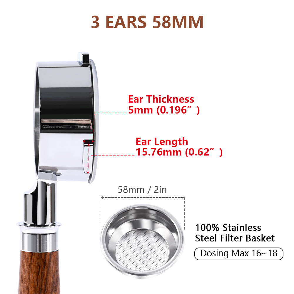 58mm 3-ears For Hibrew h10a/h7 - Portafilter 58Mm ulasan dan harga