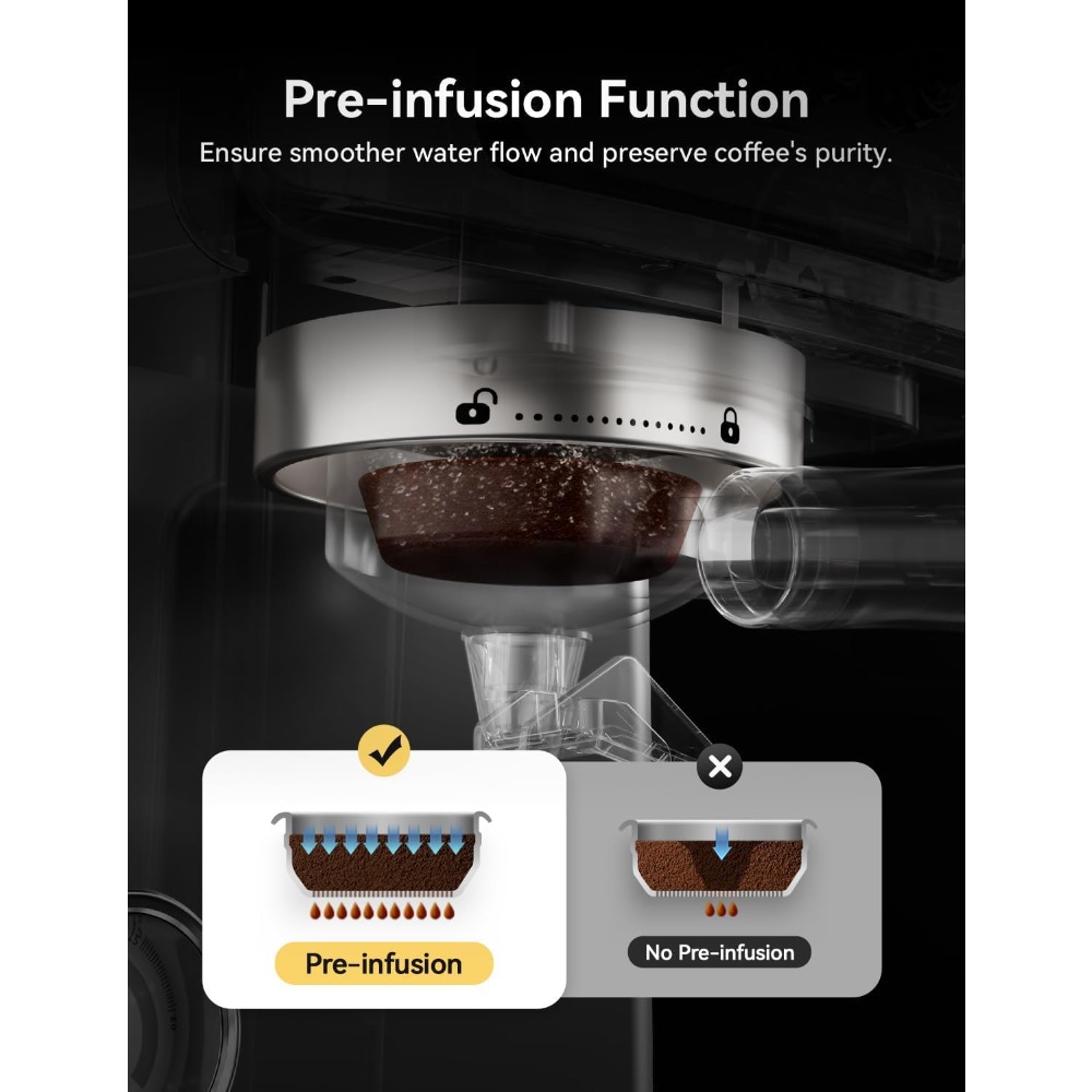 58mm Professional Espresso Cof - Pressure Gauge Espresso ulasan dan harga