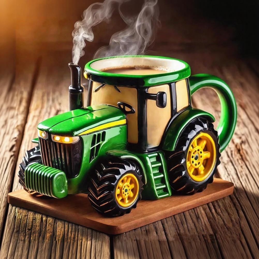 Handcrafted Tractor Coffee Mug - Vintage Coffee Equipment ulasan dan harga