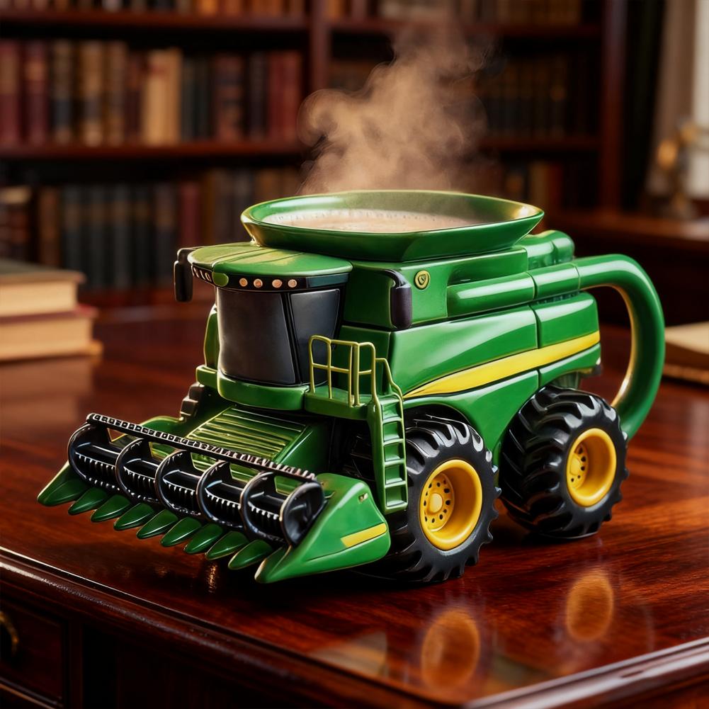 Handcrafted Tractor Coffee Mug - Vintage Coffee Equipment ulasan dan harga