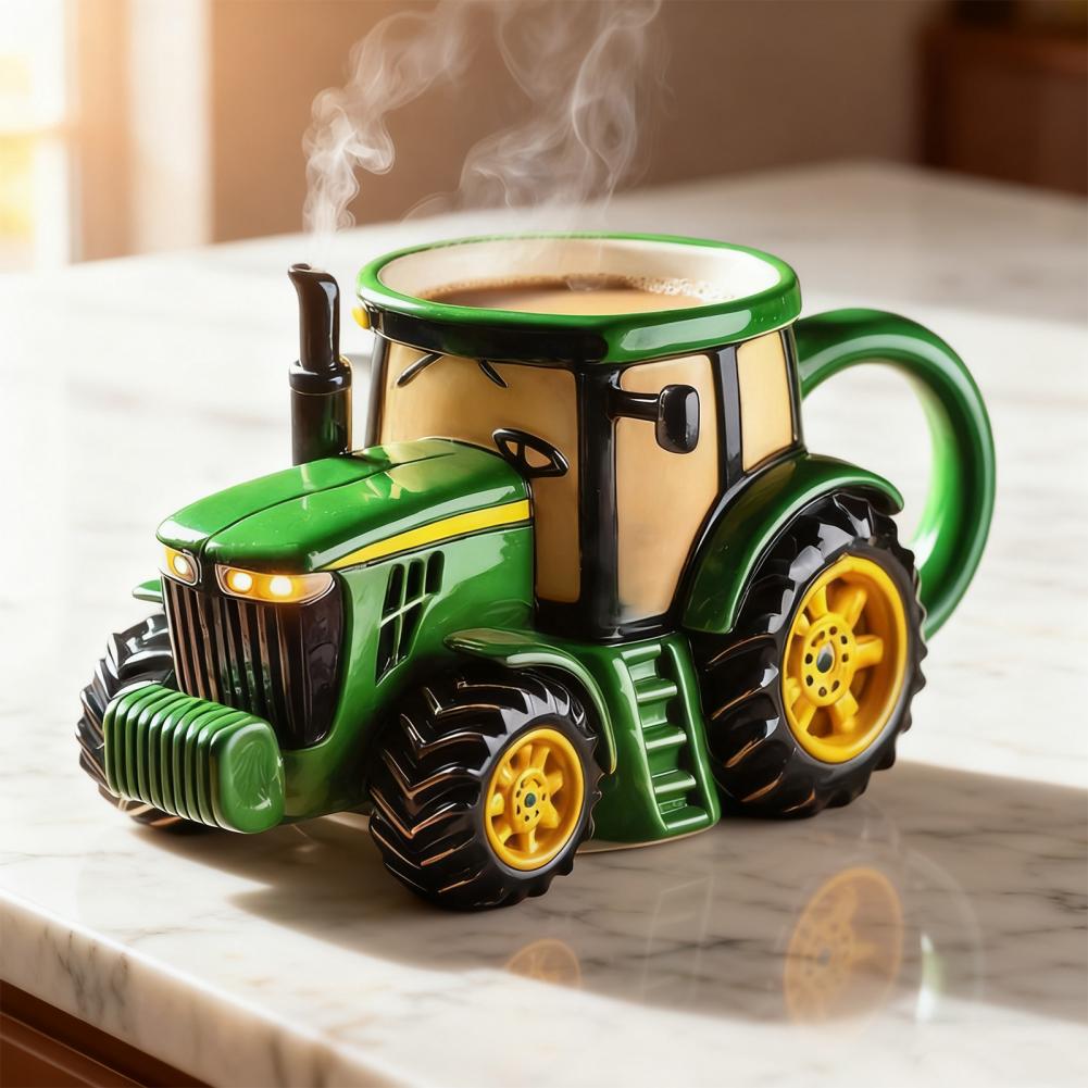 Handcrafted Tractor Coffee Mug - Vintage Coffee Equipment ulasan dan harga