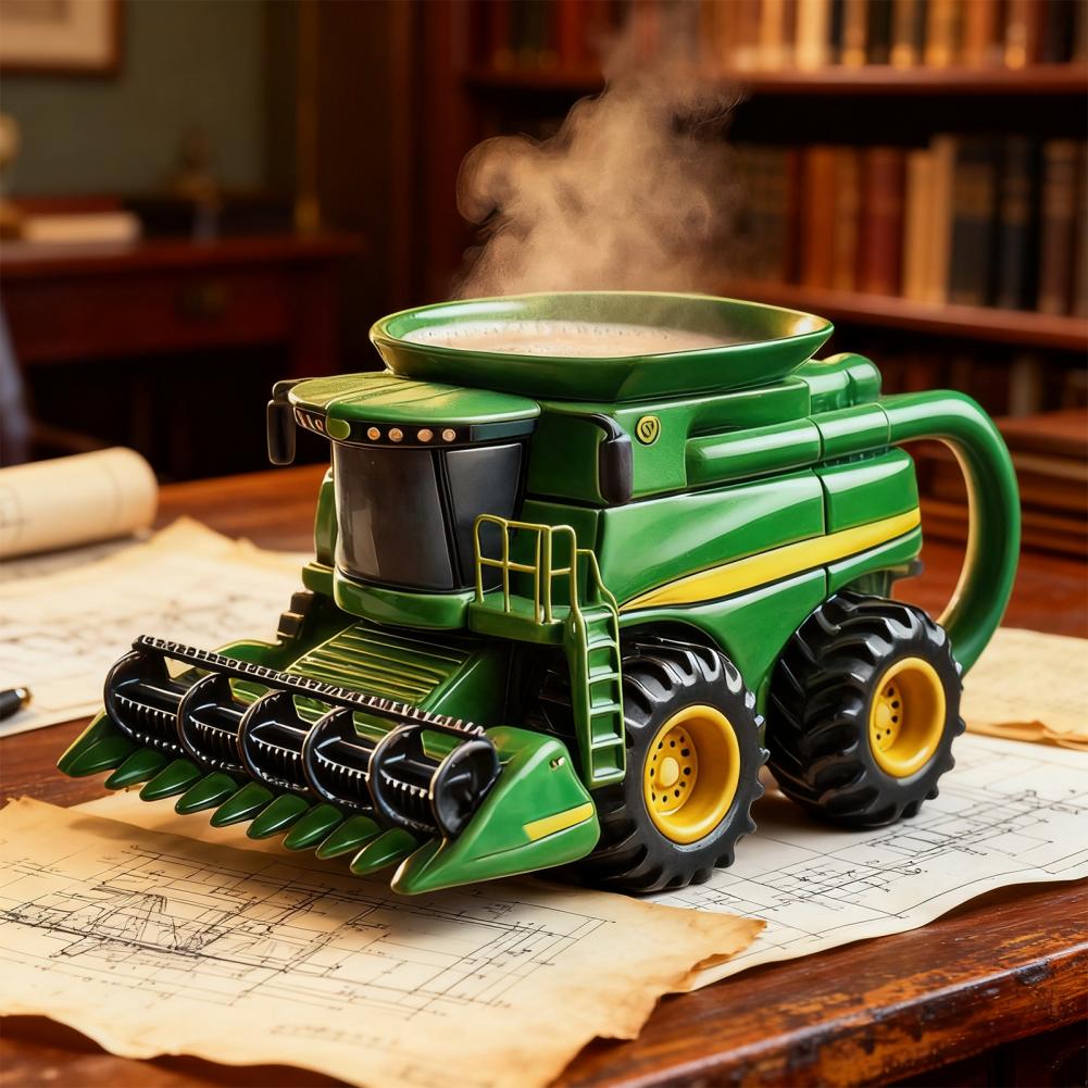 Handcrafted Tractor Coffee Mug - Vintage Coffee Equipment ulasan dan harga
