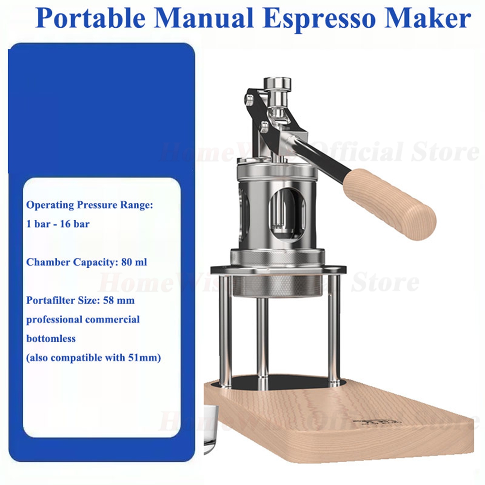 LXCHAN WS/WS1 Portable Manual  - Pressure Gauge Espresso ulasan dan harga