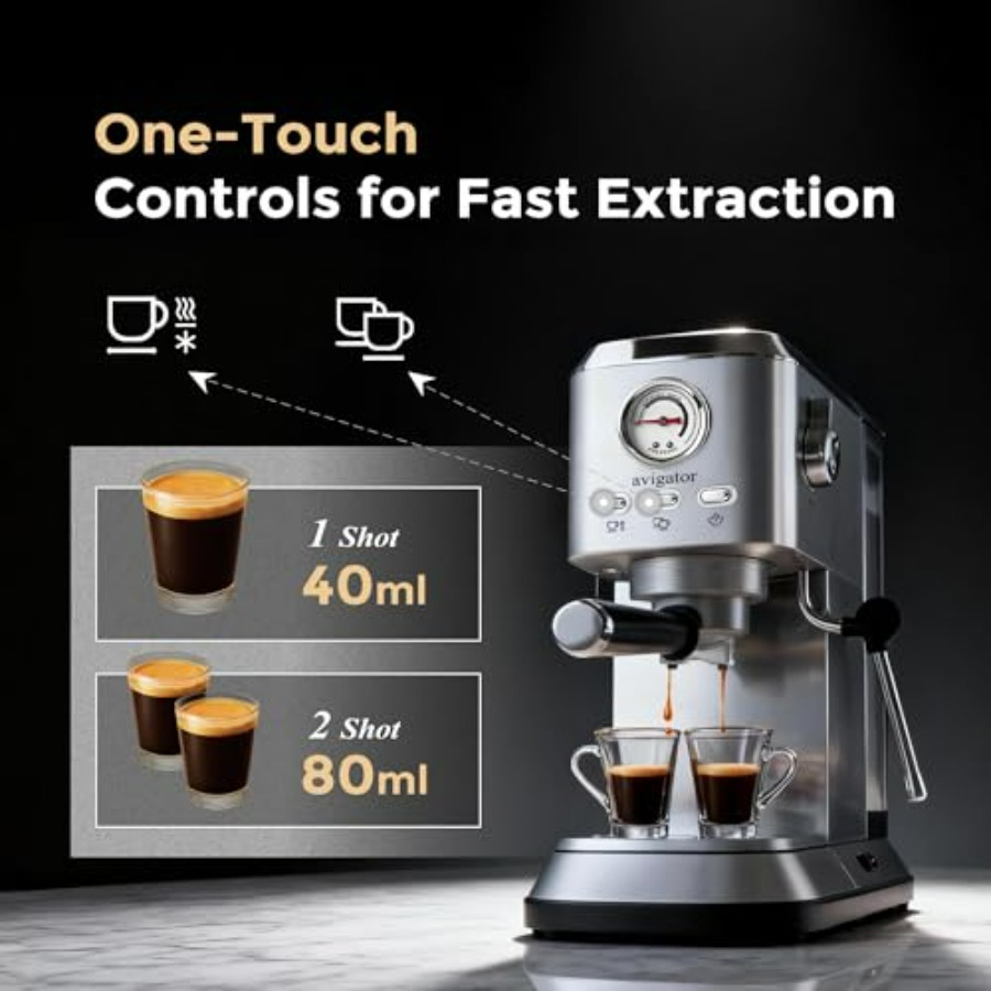 Espresso Coffee Machine 20 Bar - Pressure Gauge Espresso ulasan dan harga