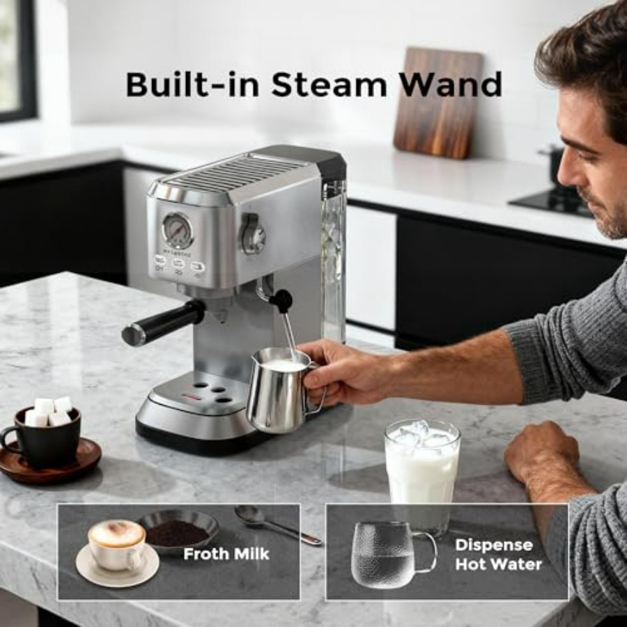 Espresso Coffee Machine 20 Bar - Pressure Gauge Espresso ulasan dan harga