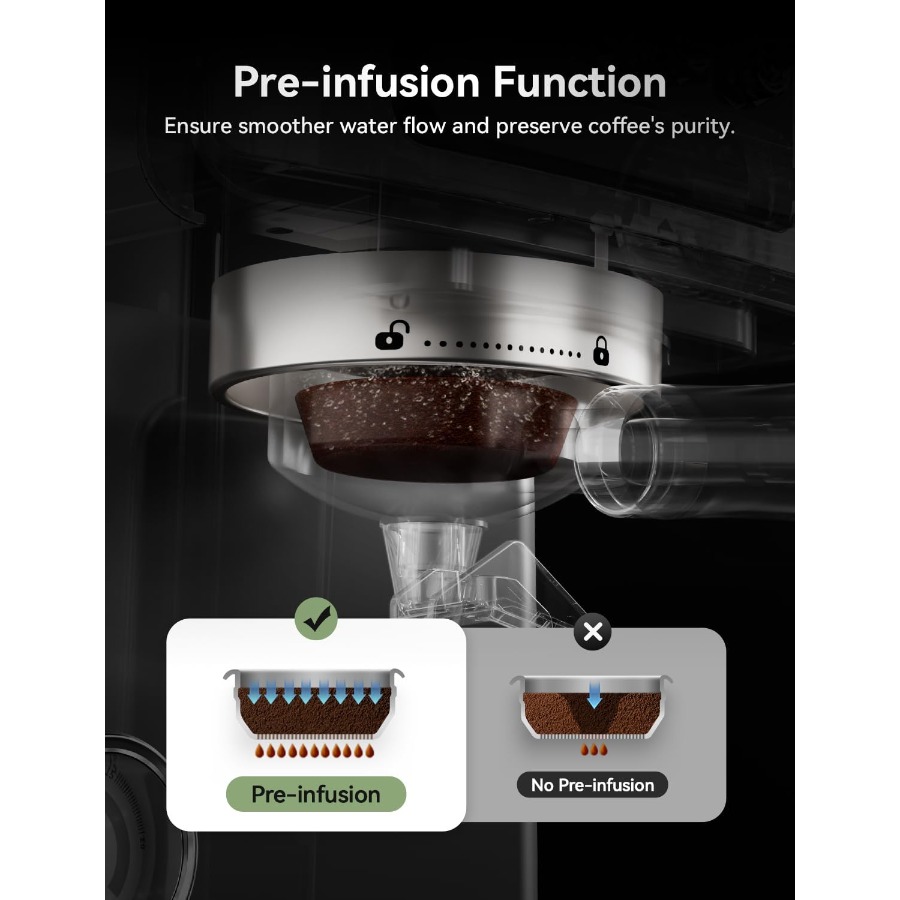 Retro Espresso Machine 58mm Pr - Pressure Gauge Espresso ulasan dan harga